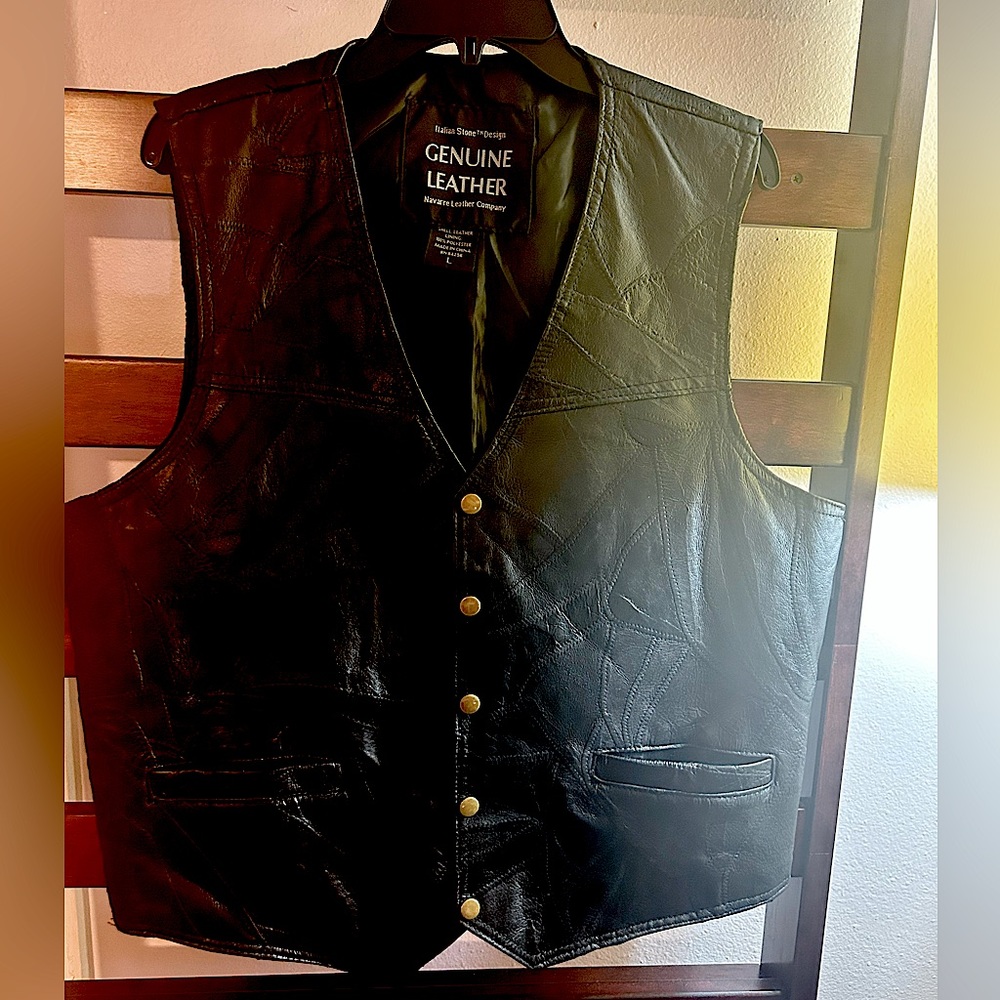 Vintage Genuine Leather Vest
